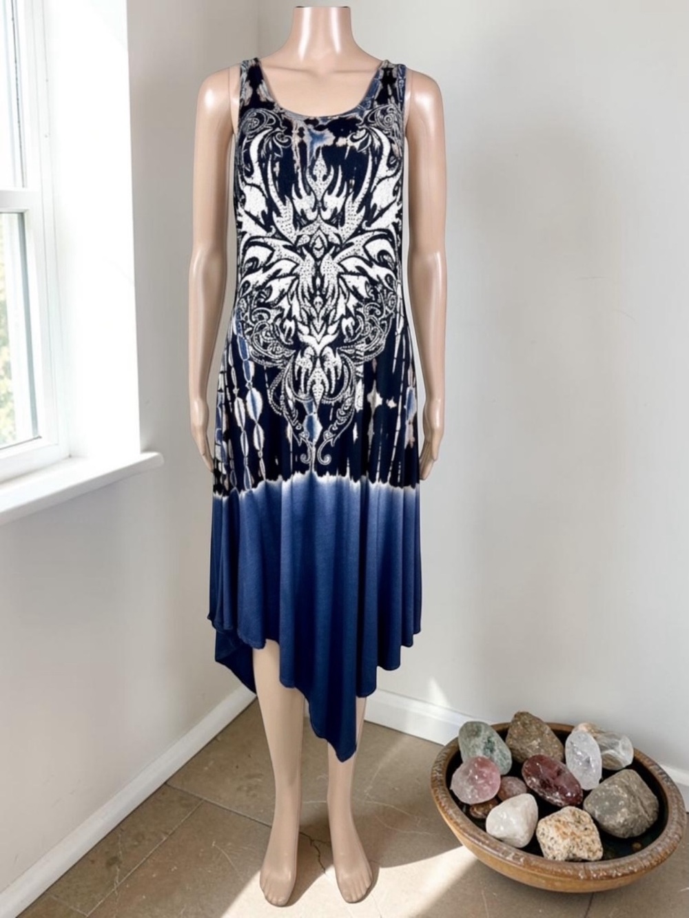 Vocal Y2K Whimsigoth Western Tie Dye Medallion Handkerchief
Maxi Dress Large